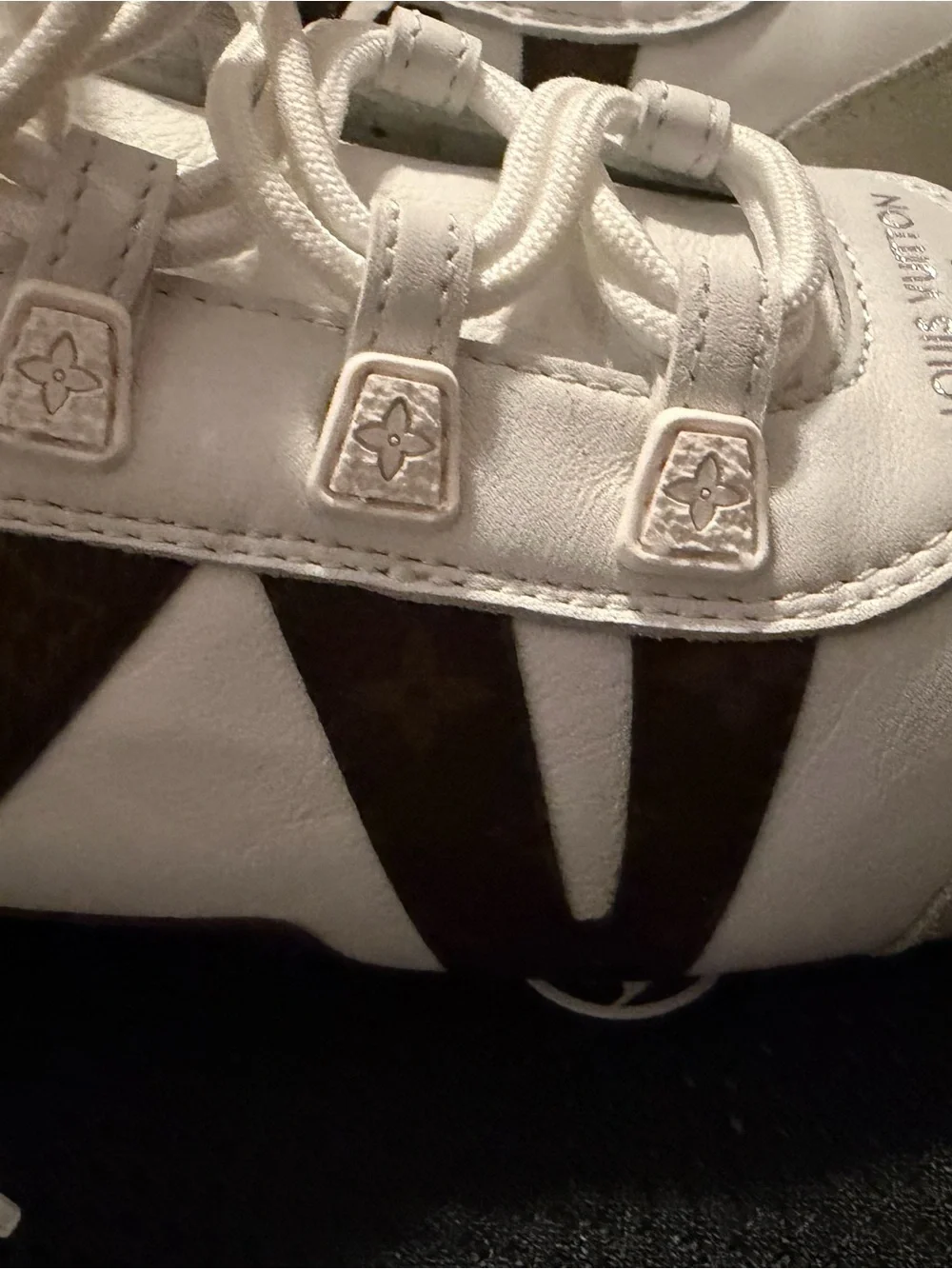 Monogram Calfskin Womens LV Sneakerina White size 37
